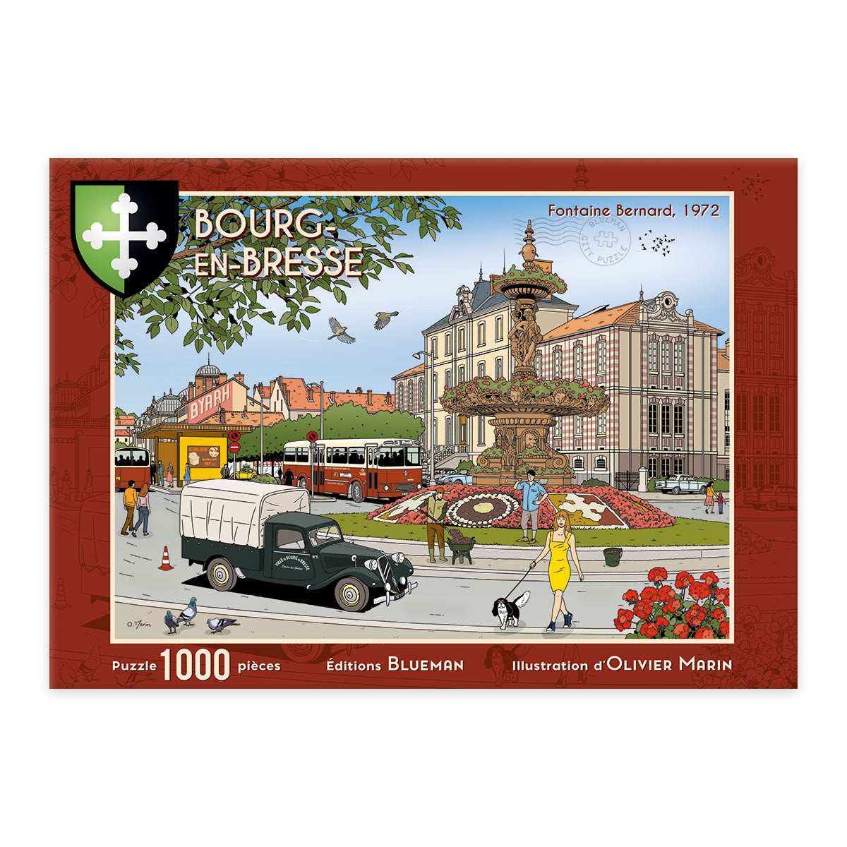 Puzzle Bourg-en-Bresse - Fontaine Bernard, 1972