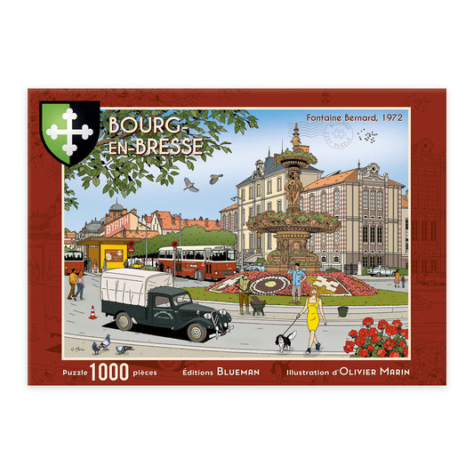Puzzle Bourg-en-Bresse - Fontaine Bernard, 1972